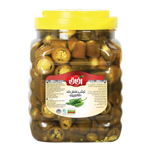 ترشی فلفل تند ( هالوپینو سبز )   Pickled Pepper Jalapeno  2500  g | شرکت آریا شور