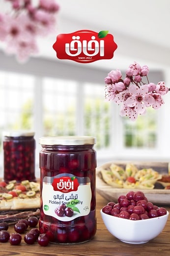 ترشی آلبالو  Pickled Sour Cherry  680 g | شرکت آریا شور