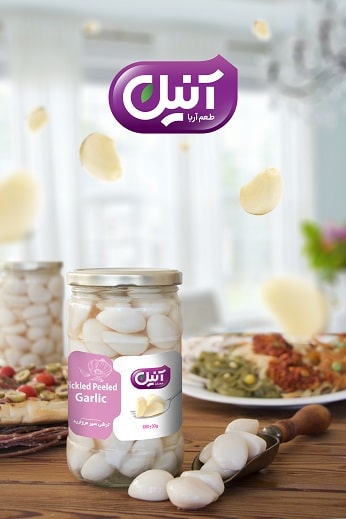 ترشی سیر حبه بدون پوست (مروارید)   Pickled Garlic Whitout Skin (pearl) 680 g | شرکت آریا شور